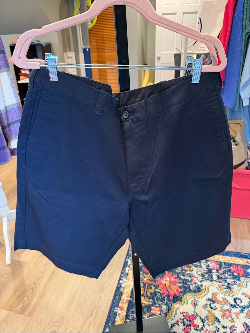 NWT J. Crew Navy Flat-Front Chino Shorts